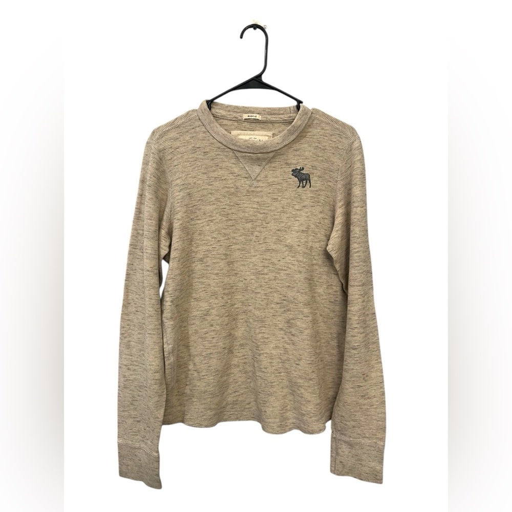 Y2K Abercrombie & Fitch Waffle Knit Moose Logo Long Sleeve
